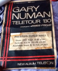 Gary Numan Venue Poster 1980 Paris
